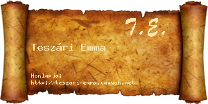 Teszári Emma névjegykártya