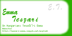 emma teszari business card